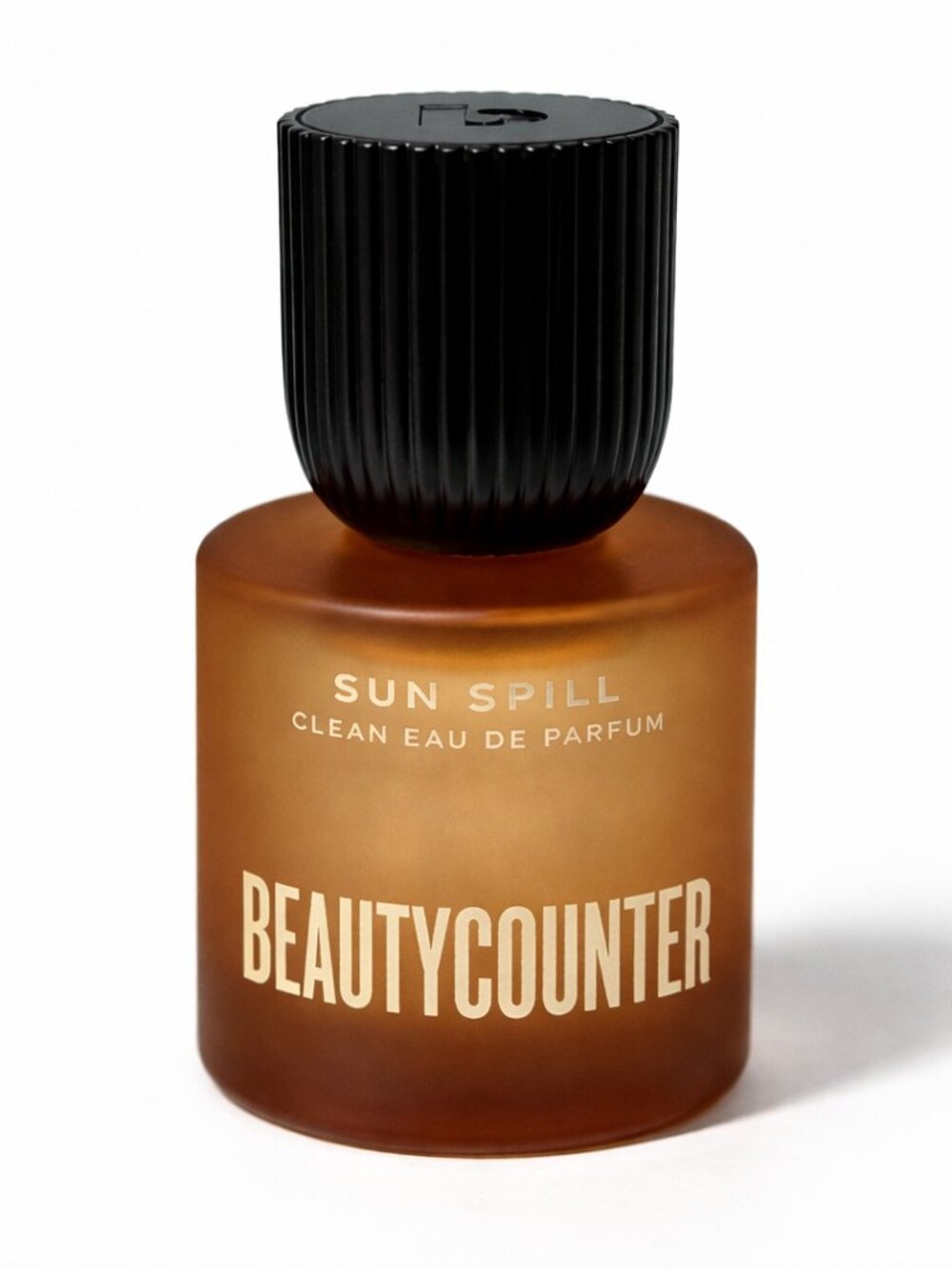Beautycounter Sun Spill Eau de Parfum — Amber Bottle with Black Cap